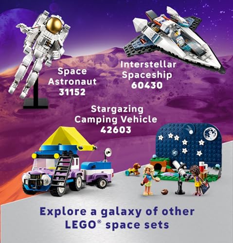 Image of LEGO Friends Stargazing Camping Vehicle Adventure Toy, Includes 2 Mini-Dolls, Camping Trailer, Telescope Toy, and a Dog Figure, Science Toy Gift Idea for Girls, Boys and Kids Ages 7 and Up, 42603