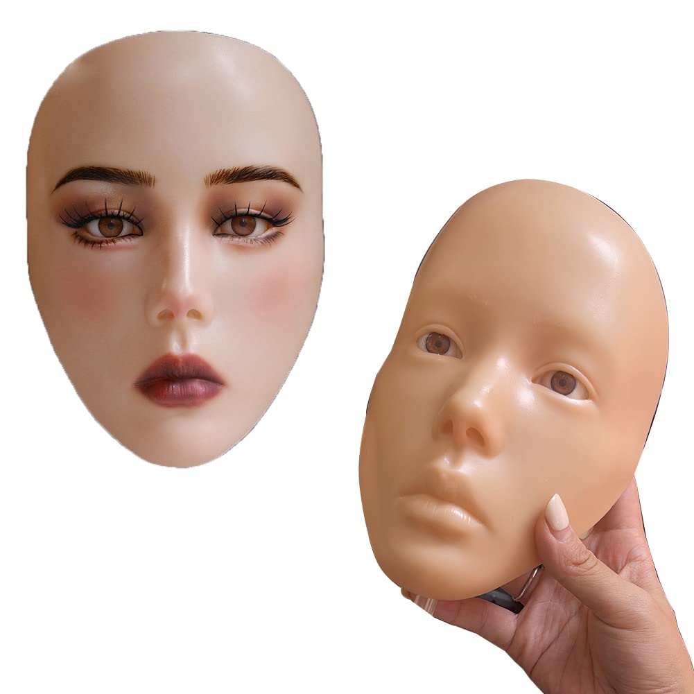 Amazon | 化粧メイク練習用マネキン目顔人形ヘッド眉毛アートメイク  