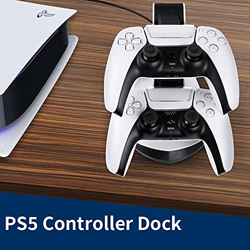 AuyKoo Ladestation für PS5-Controller, Dual-Controller-Ladestation für Playstation 5, PS5-Ladestation mit LED-Anzeige - Image 3