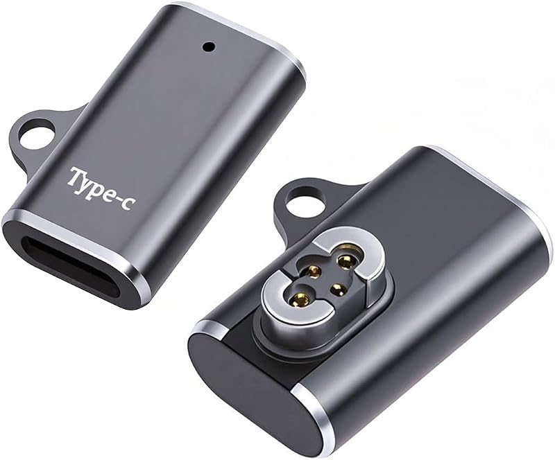 CY Adaptador magnético de carregamento USB-C para contatos romboidais de 4 pinos, compatível com Headphone S70, pacote com 2