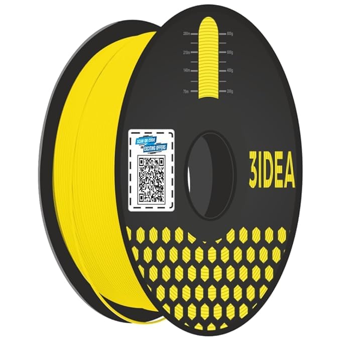 3IDEA PLA 3D Printer Filament, Yellow, 1.75mm, 1kg Spool-image-39