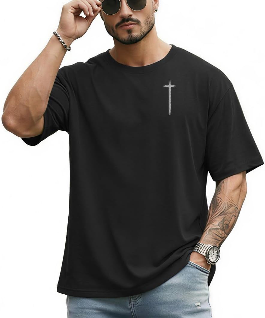 Men's Jesus Christian Shirts Graphic Printed Religious Christ Tshirts God Faith Regular Fit Casual Church Clothes - Image 3