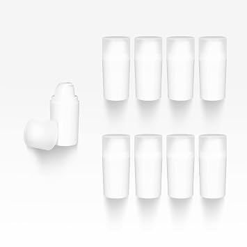 Cosmetic Packaging Now Pure Airless Bottle, 50 ML, White with Frosted Cap Carton - 192 Pack