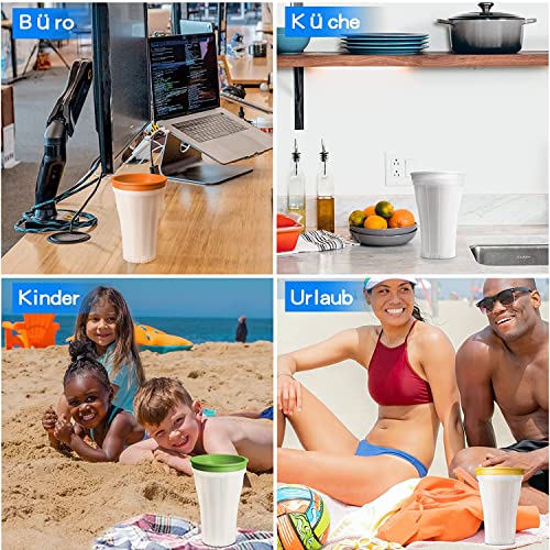Slushy Maker Magic Slush Eisbecher Squeeze Cup Slush Ice Becher, Quick Frozen Eisformen Smoothies Cup, Freeze Mug Milkshake Smoothie Mug, Homemade Milk Shake Ice Cream Maker (Gelb) – Bild 7