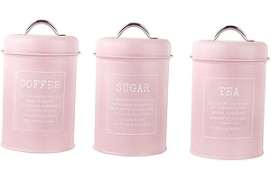 Pink Canister Storage Set for Kitchen Essentials