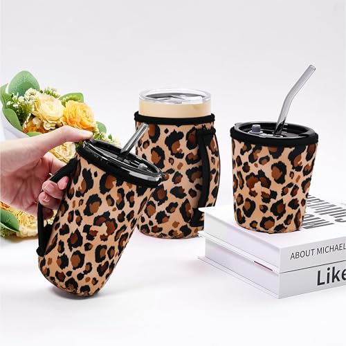 Image of 3PCS Reusable Iced Coffee Sleeves, Fits 16-32oz Hot /Cold Drinks
