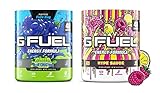 G Fuel Sour Blue Chug Rug & Raspberry Lemonade Hype Sauce Elite Energy Powder (2 Tub Bundle)