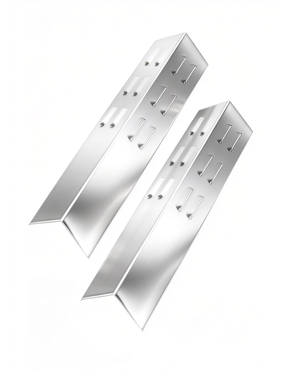 WELL GRILL 38CM Stainless Steel BBQ Flame Tamers for CosmoGrill 4 5 6 7-Burners, Pro & Deluxe & Premium Black & Platinum Stainless Steel, Heat Shield Plates Replacement Parts