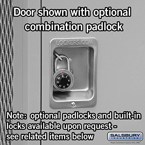 Salsbury Industries 72024GY-U Unassembled 6-Feet High 24-Inch Deep Standard Gear Metal Locker Ventilated Door, Gray