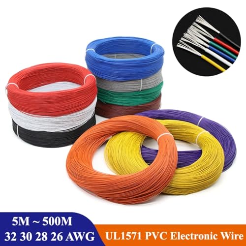Cable de alambre para proyectos DIY y maquetas, filamento amarillo flexible de 50 metros 2
