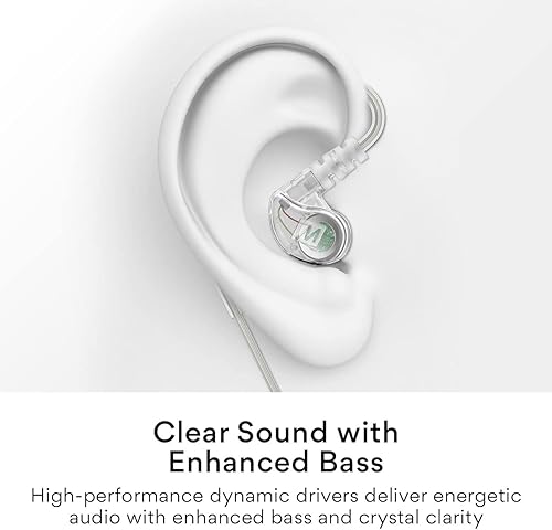 Miniatura 3 de MEE audio M6 Sport USB-C - Auriculares con cable con cable de memoria, auriculares con micrófono y control remoto de 3 botones para iPhone 15, iPad,