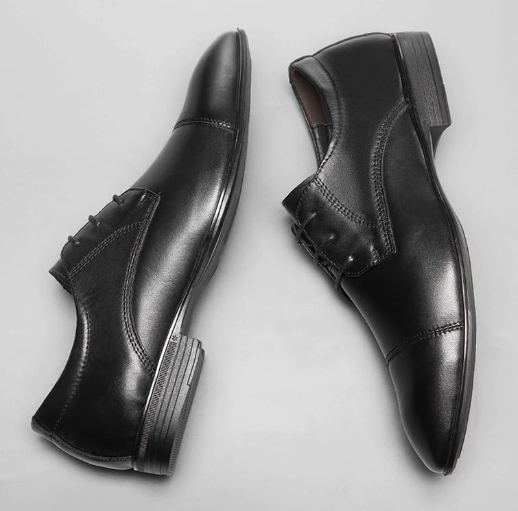 Men's Classic Leather Dress Shoes Mens Retro Comfortable Business Lace Up Wingtip Oxford Shoes Non-Slip Softsole Walking Oxford Shoes2