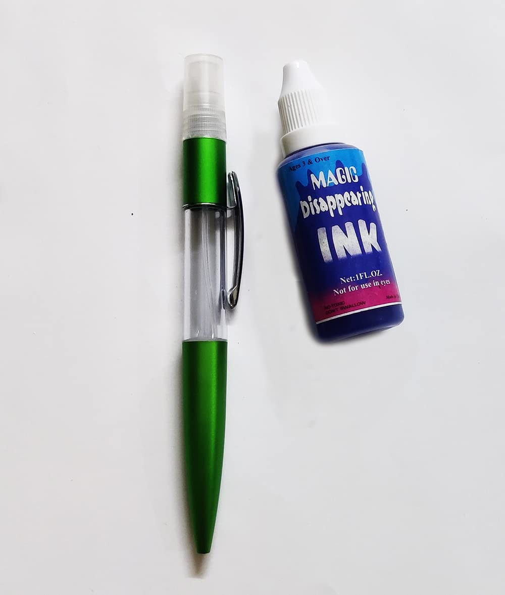 BITONA® 1 pcs Magic Ink Fake Ink Bottle with 1 Spray Pen for Prank and Fun (2 Items Total)