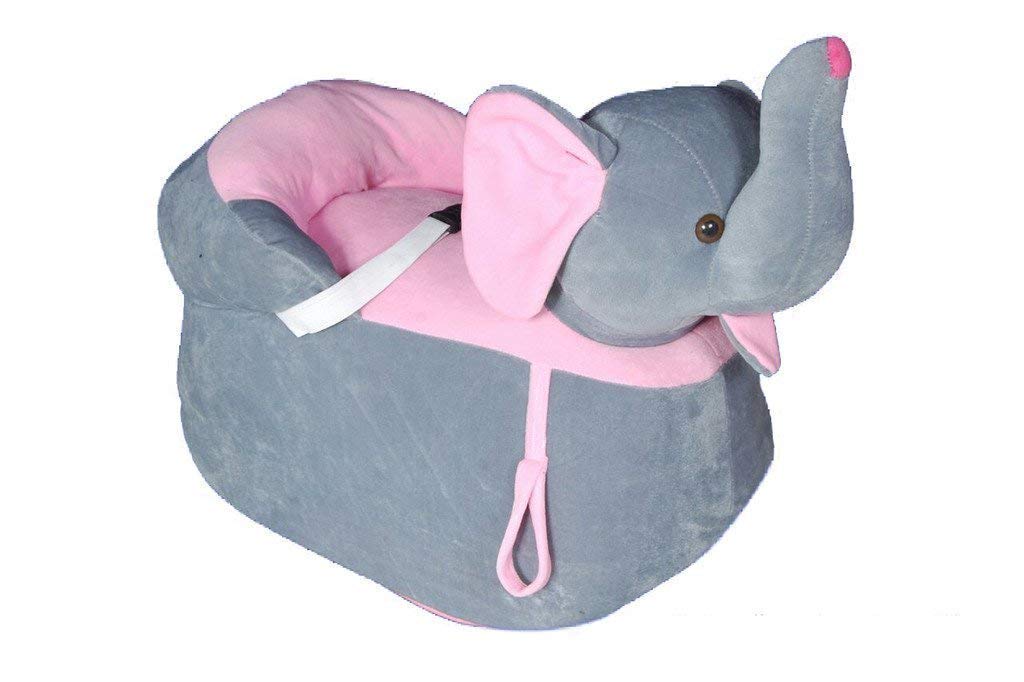 Cute Elephant Shape Plush Soft Toy Chair/seat for Baby Sitting (Grey)