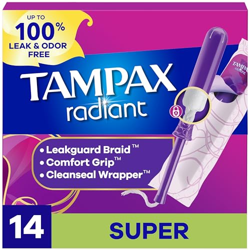 Tampax Radiant Tampons Regular Super, 14 Count