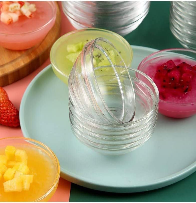 Image of WRINGO Glass Bowl for Kitchen Prep, Dessert, Dips, and Candy Dishes, Cake, Snack Bowl Set of 6 Or Nut Bowl, and Microwave Safe Clear Glass Bowls for Mixing, Storing Size 3.5 Inch