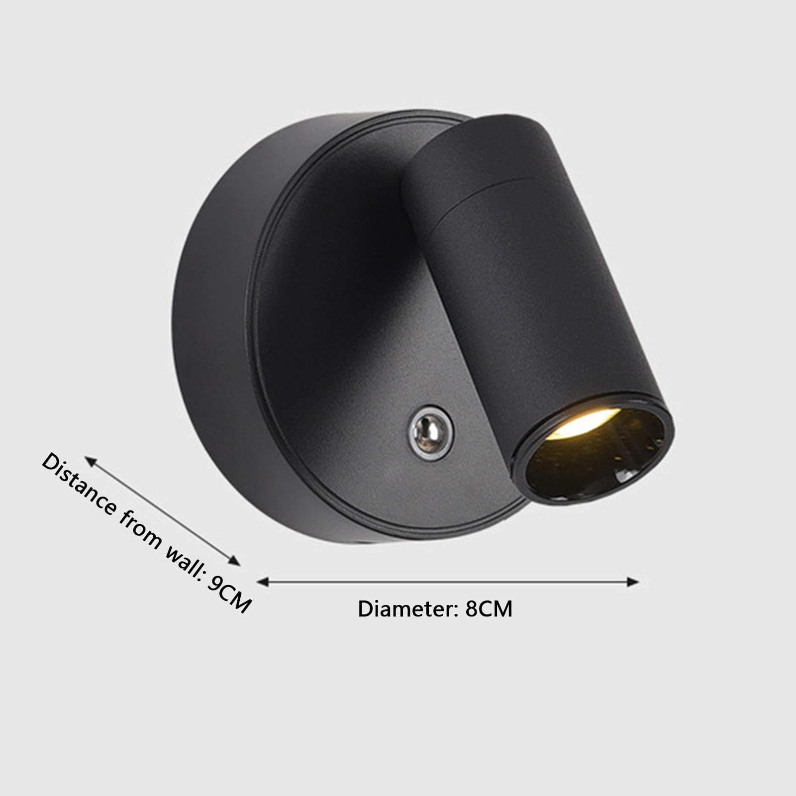 Lampada da Parete LED Senza Fili, Lampada da Lettura a Parete con Controllo Touch, Luce a Batteria, nessun Cablaggio richiesto, Illuminazione a Parete per Camera da Letto, Hotel, b