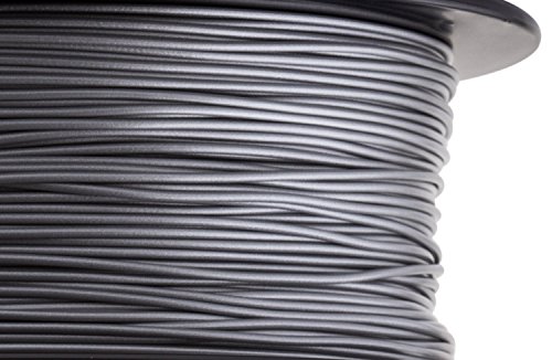 Image of HATCHBOX 3D PLA-1KG1.75-SLV PLA 3D Printer Filament, Dimensional Accuracy + /- 0.05 mm, 1 kg Spool, 1.75 mm, Silver