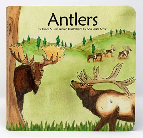 Image of Antlers: Children's book, Board Book, Wildlife, Animals, Deer, Moose, Elk, Smile Outside
