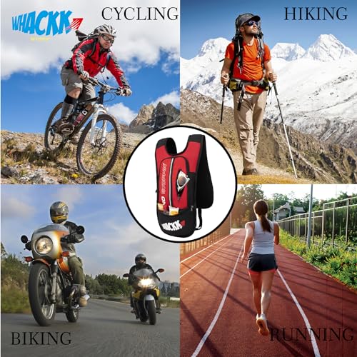 Image of Whackk Marathon Running Bag |Unisex Camping & Hiking | Hydration Pouch Compartment w. Connecting Water ducts Pockets |Exercise & Fitness|Motorcycle Trekking Outdoor (Red)