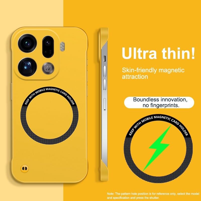 Protection Oppo Find X9 Pro rigide magnétique orange étui brillant - 4