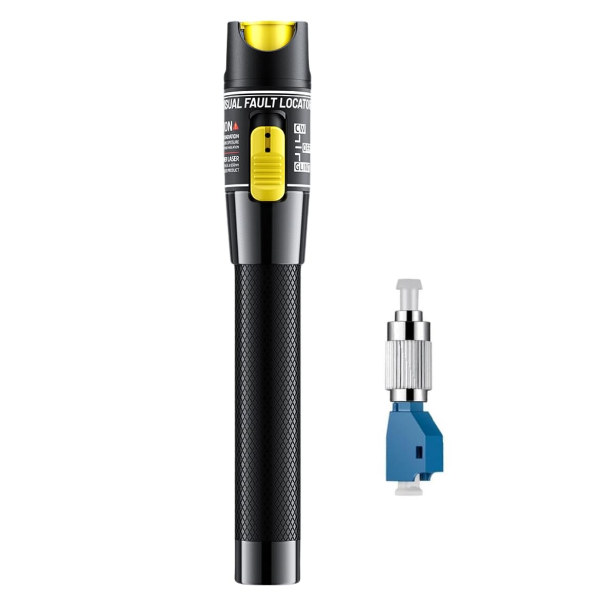 Visual Fault Locator,100-120KM VFL Fiber Optic Tester Kit - Include Single Mode 9/125um FC Male to LC Female Adapter, VFL for Fiber Network Cable Test