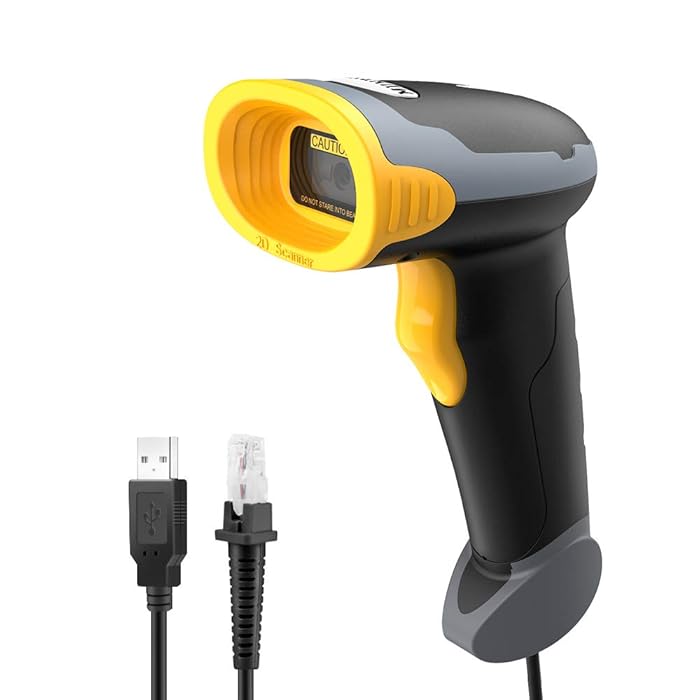 Buy 2D Wired Handheld Barcode Scanner MUNBYN USB Plug and Play CCD 1D