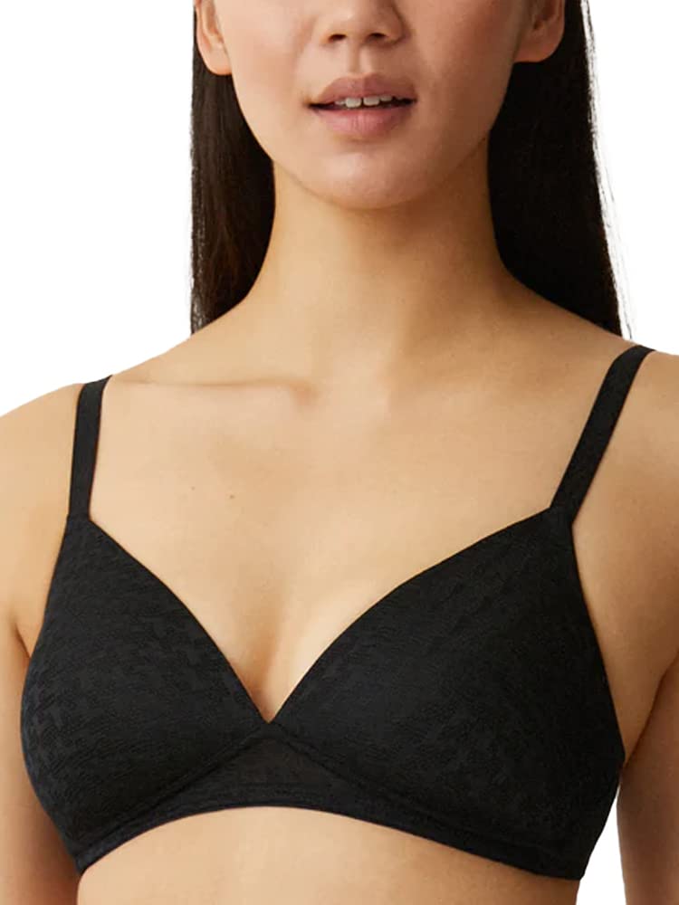 Naturana Women's Padded Soft Cup Bra, Black, 36B