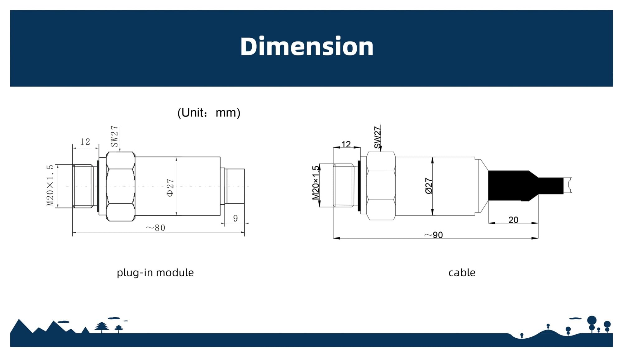 Presión Transmisor Todos los sensores de presión piezoresistivos de medición de líquido estático de Descarga de Buen Rendimiento OEM del Sensor de presión del transmisor SS316