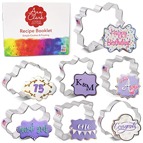 Plaques and Frames Cookie Cutters 7-Pc. Cookie Cutter Set Made in the USA by Ann Clark