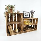 Polyvalent et décoratif : que ce soit comme petite bibliothèque, boîte à chaussures étroite ou décoration élégante sur la terrasse, nos caisses en bois flammé sont polyvalentes et ajoutent une touche rustique à n'importe quelle pièce.