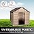 Samuel ALEXANDER Large Plastic Garden Dog Kennel/Shelter/House in Brown – 86cm x 84cm x 82cm