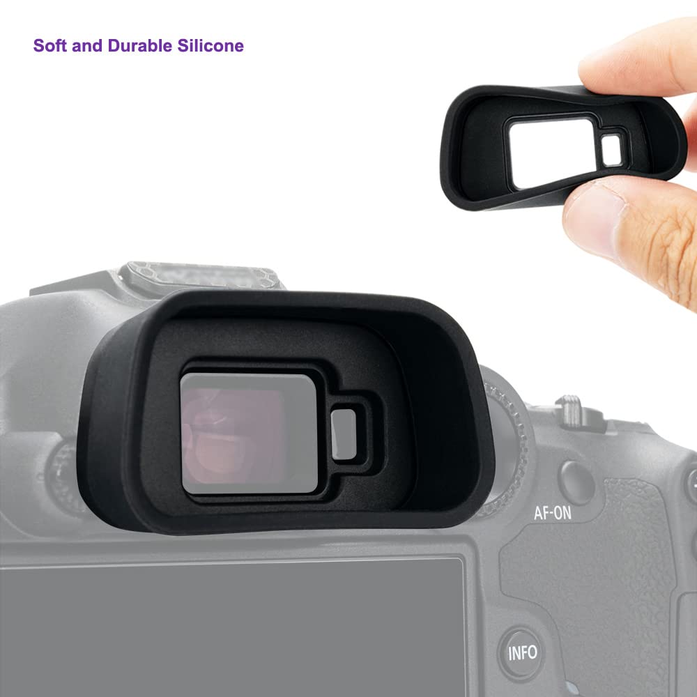 Visor ocular de silicona suave de estilo extendido para cámara Canon EOS R7 APS-C sin espejo