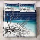 Teqoasiy - Duvet Cover Juego De Cama Matrimonio - Noche Mar 