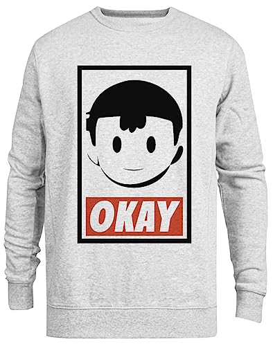 Jinbetee Okay Jersey Gris Cuello Redondo Unisex