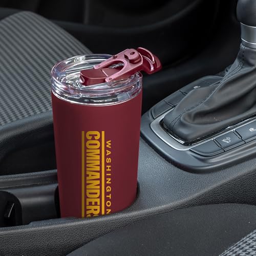 Image of Rico Industries NFL Football 24oz Stainless Steel Tumbler with Lid and Dual Functioning Lid