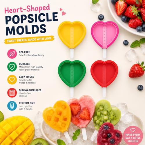 Image of BPA Free Ice Lolly and Kulfi Maker Set of 8 Reusable Popsicle Moulds Food Grade Plastic Ice Cream Popsicle Maker for Home Kitchen Multicolor (Multi 2)
