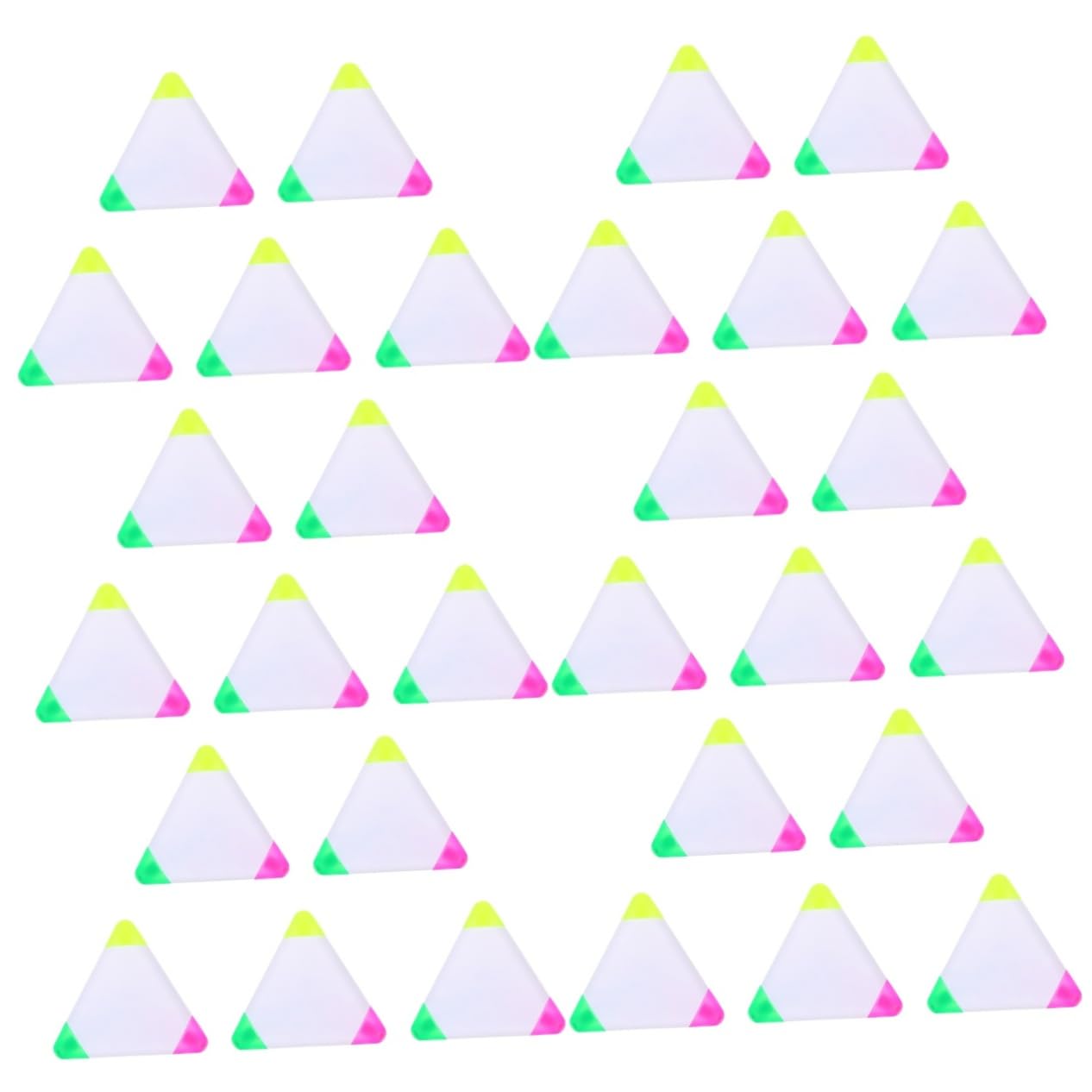 SHINEOFI 6 Set Evidenziatore Triangolare Evidenziatore Di Pastello Penne Da Disegno Fluorescenti Di Petali Pennarello Plastica Colorful 5 Pezzi * 6