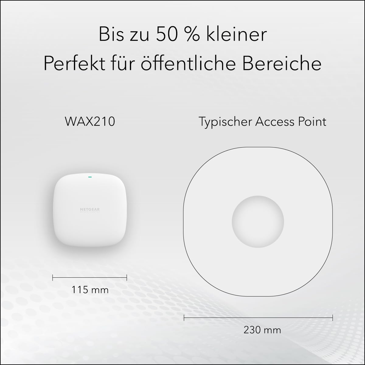 NETGEAR Wireless Access Point (WAX210) – WiFi 6-Dualband mit AX1800-Geschwindigkeit | 1 x 1G-PoE-Netzwerkanschluss | Bis zu 128 Geräte | 802.11ax | WPA3 | Bis zu 4 SSID-Netzwerke, ohne Netzteil