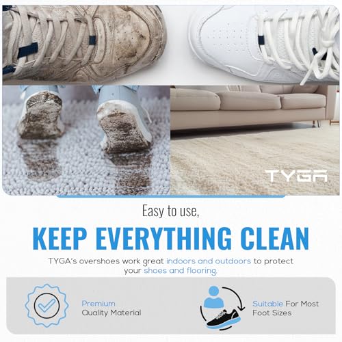 Couvre-chaussures imperméables antidérapants TYGA vert pour moquette