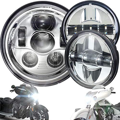 Eagle Lights LED Headlight and Spot Light Upgrade kit for Indian Chieftain, Chief Vintage, Springfield, Chieftain Classic, Roadmaster