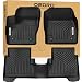 oEdRo Floor Mats Compatible for 2015-2019 Ford Escape, Unique Black TPE All-Weather Guard Includes 1st and 2nd Row: Front, Rear, Full Set Liners