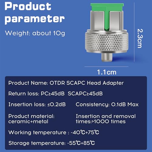 Adaptador SCAPC Conector Óptico para OTDR y Fibra miniatura 6