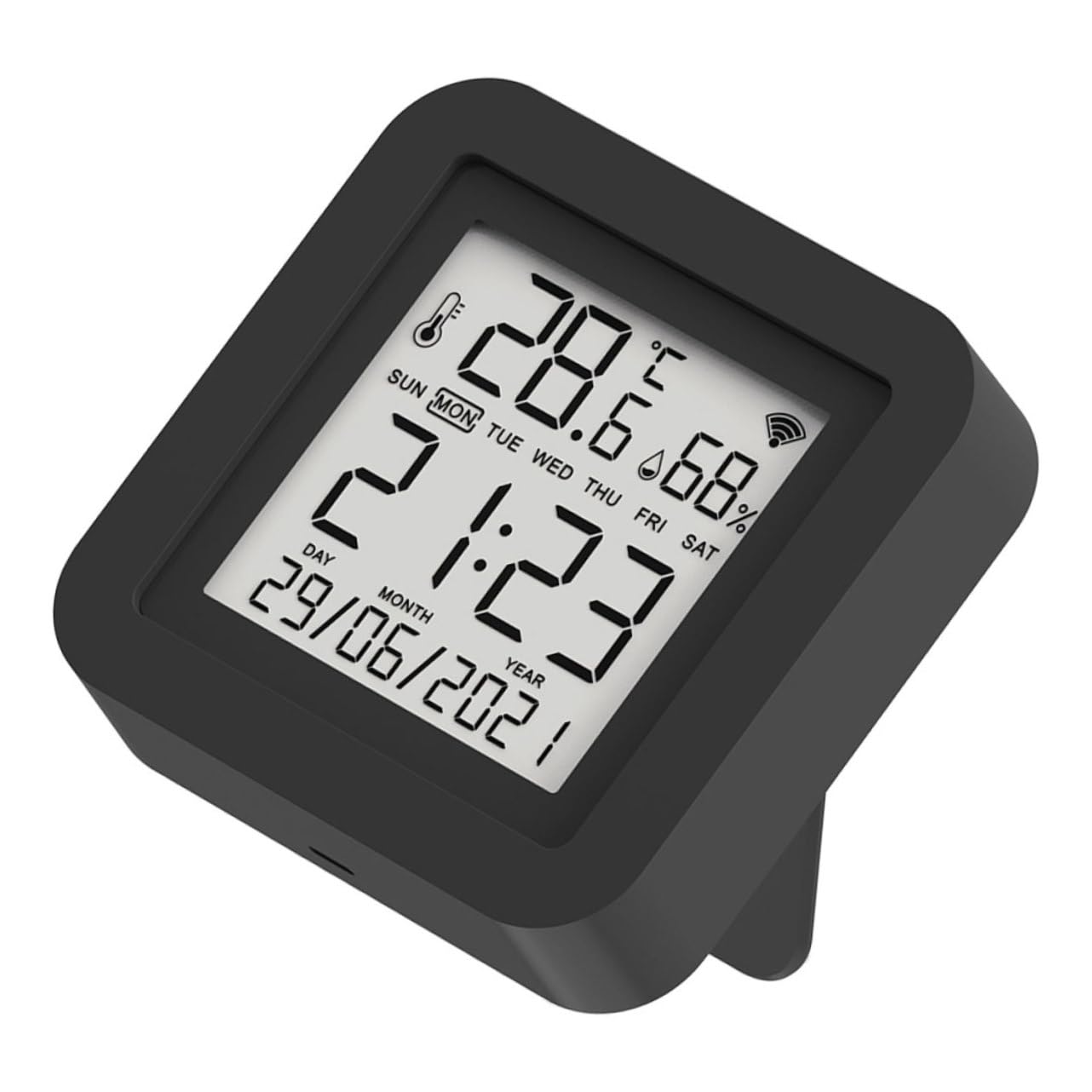1Set Termometro Digitale Wifi con Igrometro Monitor Temperatura e Umidità per Uso Facile Installazione e Portatile Adatto per Camerette e Interni Alta