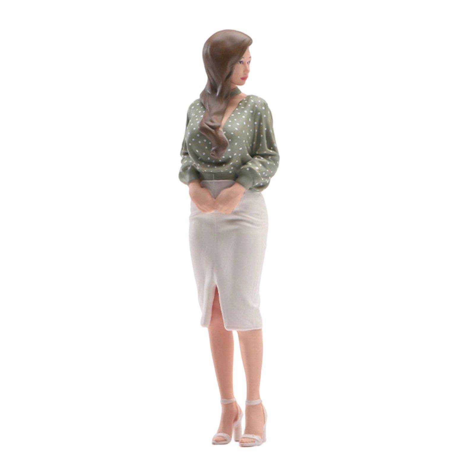 RoaQinFo 1:18 Miniature Female Figure, Photo Prop, Tiny Miniature Human Figure
