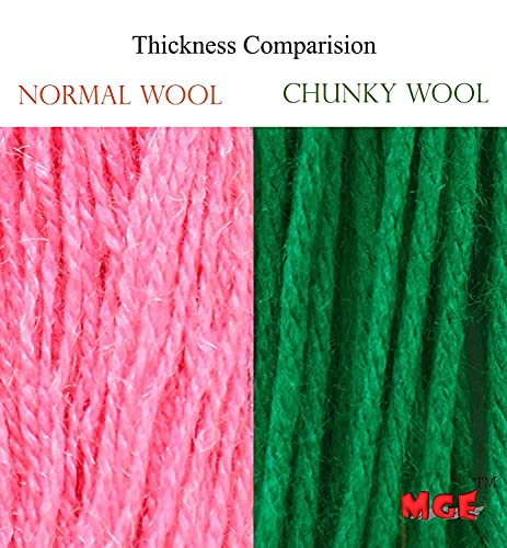 Image of M.G Knitting Yarn Thick Chunky Wool, Varsha Sky Blue 400 gm Best Used with Knitting Needles, Crochet Needles Wool Yarn for Knitting. by M.GK