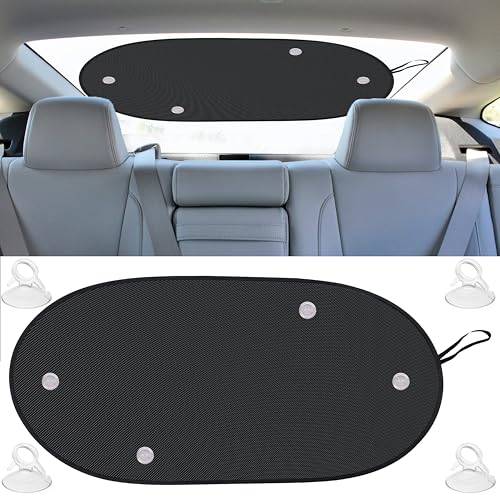 Image of EcoNour Back Window Sun Shade for Car | Rear Window Shade with 99% Sun Protection from UV and Heat | Sun Shade for Car Window Baby Offers Complete Coverage for Rear Windshield | Medium (39 inchx19 inch)