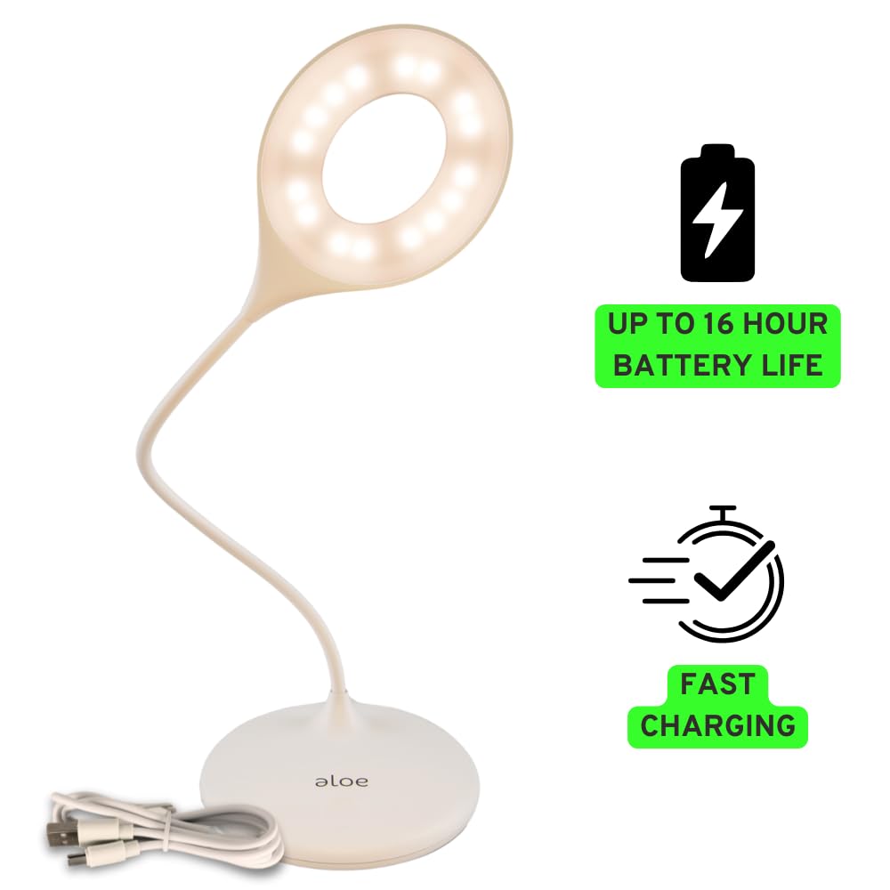 Terapia de luz verde para aliviar la migraña, la ansiedad y el insomnio, lámpara de escritorio inalámbrica de 16 pulgadas, doble blanco y LED de 520 nm con brillo ajustable, recargable por USB y ayuda