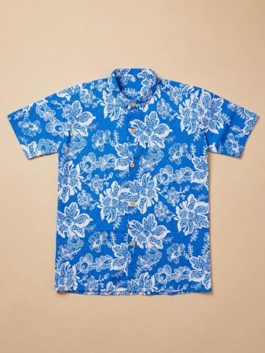 Image of A.T.U.N. (ALL THINGS UBER NICE) Boys 100% Cotton Printed Shirt | Half Sleeve Smart Casual Shirt for Kids | Soft Breathable Button Placket Top