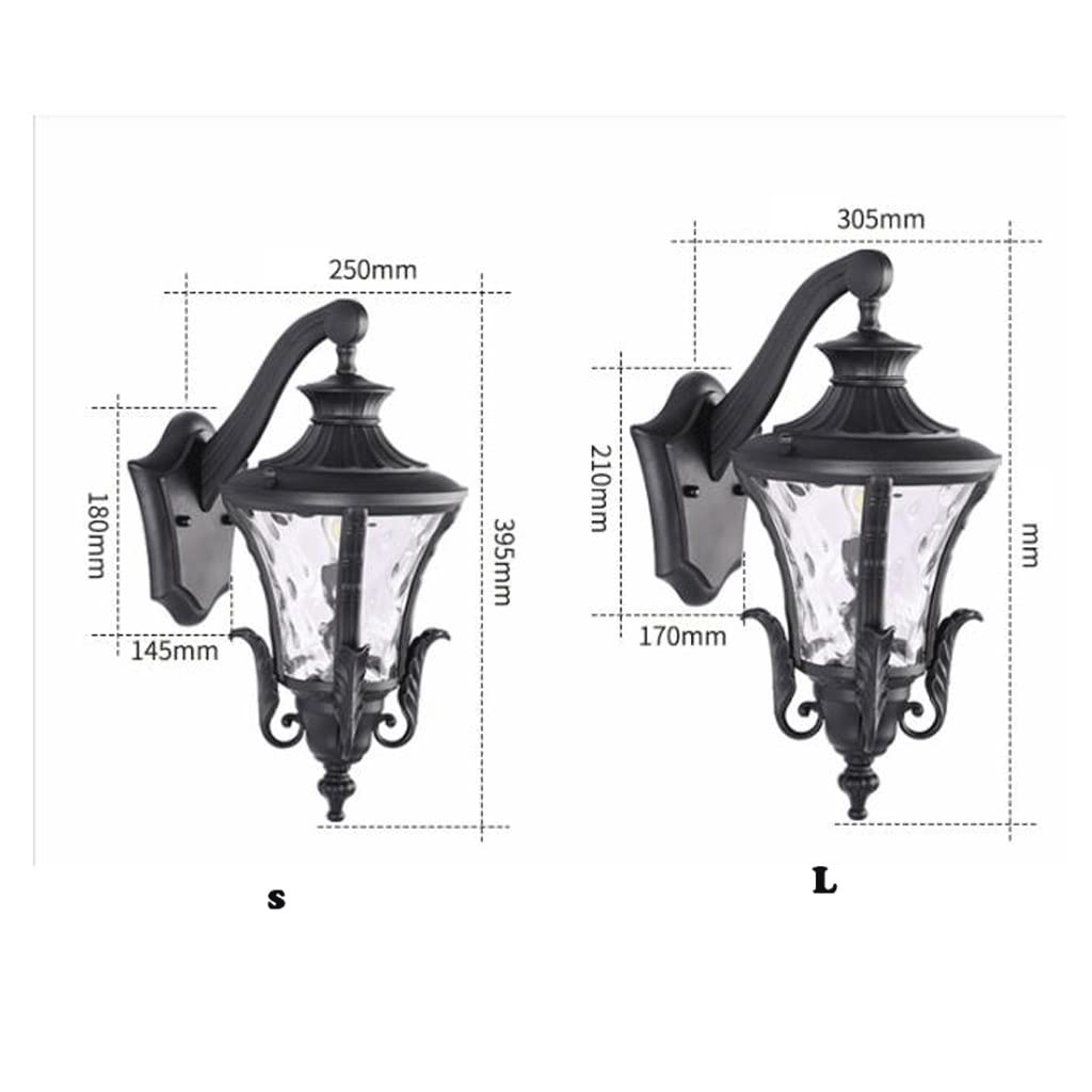 NATWEE Applique d'extérieur, Lampe de Portail, Applique d'extérieur, Lampe de Cour étanche, Lampe de Balcon, Lampe décorative de terrasse de Villa de Jardin (Taille : L) It's So Kind of You